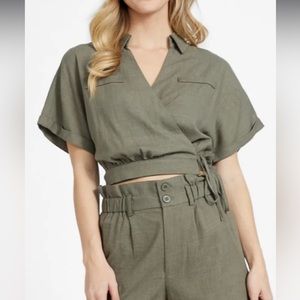 GUESS Harly Linen Top